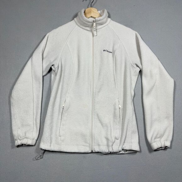 Columbia Jackets & Blazers - Columbia Fleece Jacket Womens Size Small Full Zip Front Off White Color